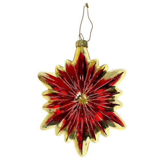 Balsam Hill Christmas Cheer Ornaments Set of 2 Stars Red Gold - Picture 3 of 7